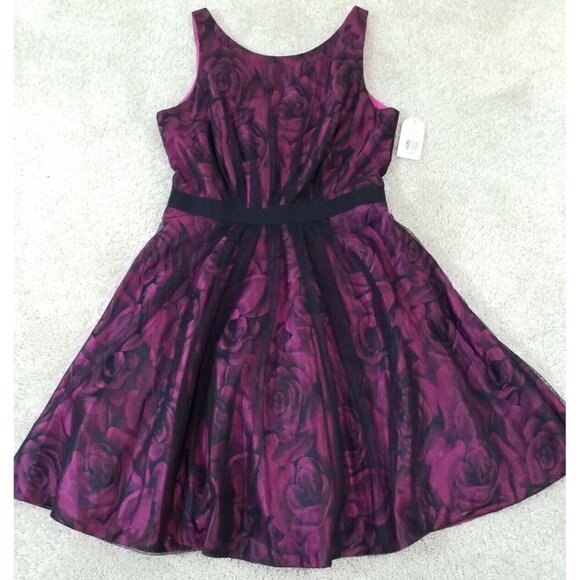 Jessica Simpson~Women's Sz 4~Sangria Fit & Flare Sleeveless Party Dress NWT $168 - Picture 1 of 10